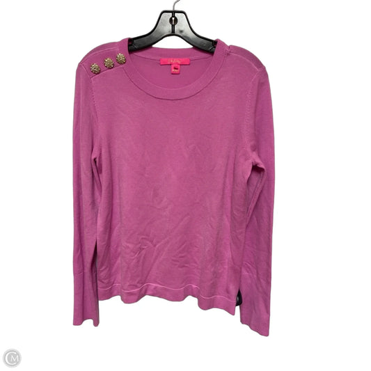 Top Long Sleeve Designer By Lilly Pulitzer In Pink, Size: M