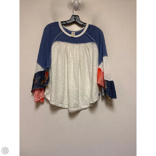 Top Short Sleeve By We The Free In Blue & White, Size: Xs