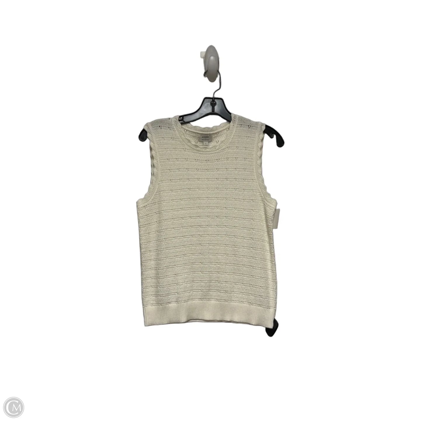 Top Sleeveless By J. Crew In Cream, Size: S