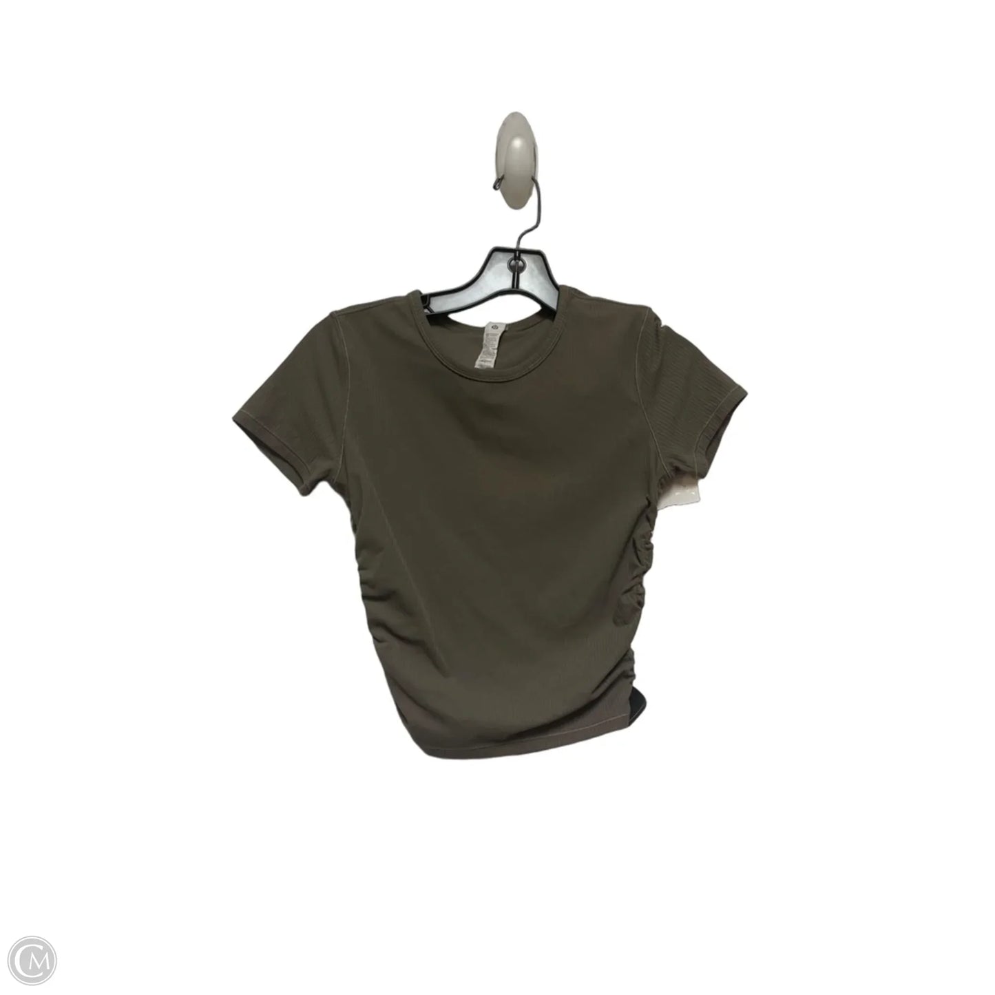 Athletic Top Short Sleeve By Lululemon In Green, Size: 2