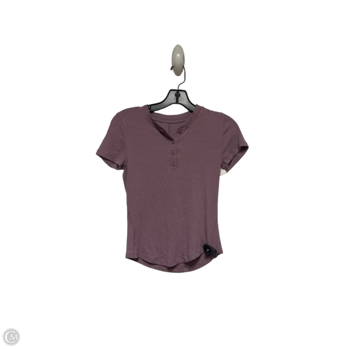 Athletic Top Short Sleeve By Lululemon In Purple, Size: S