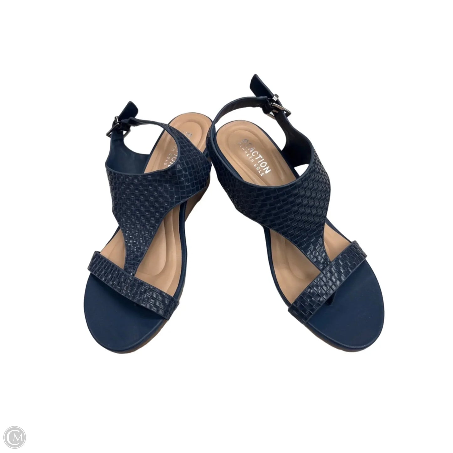Sandals Heels Wedge By Kenneth Cole Reaction In Blue, Size: 7.5