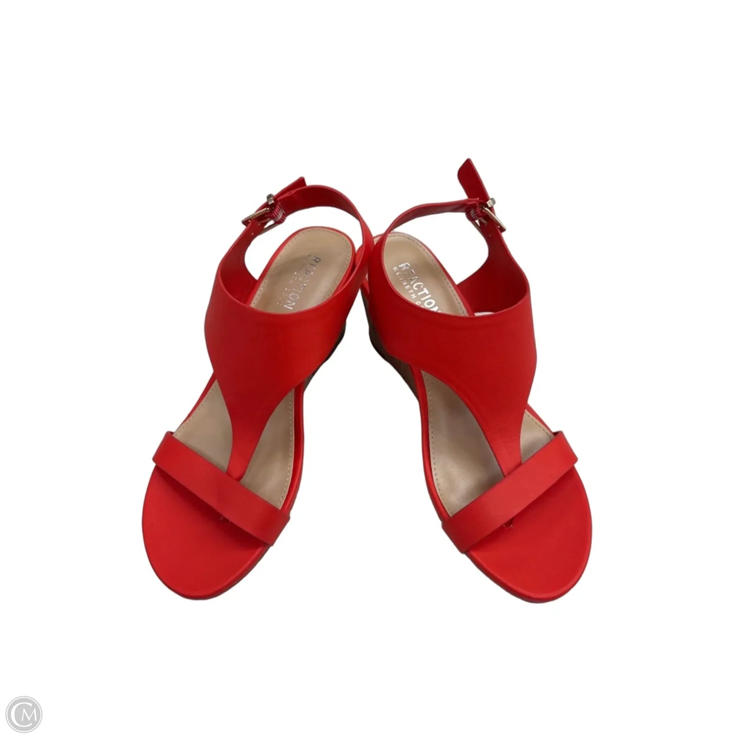 Sandals Heels Wedge By Kenneth Cole Reaction In Orange, Size: 7.5