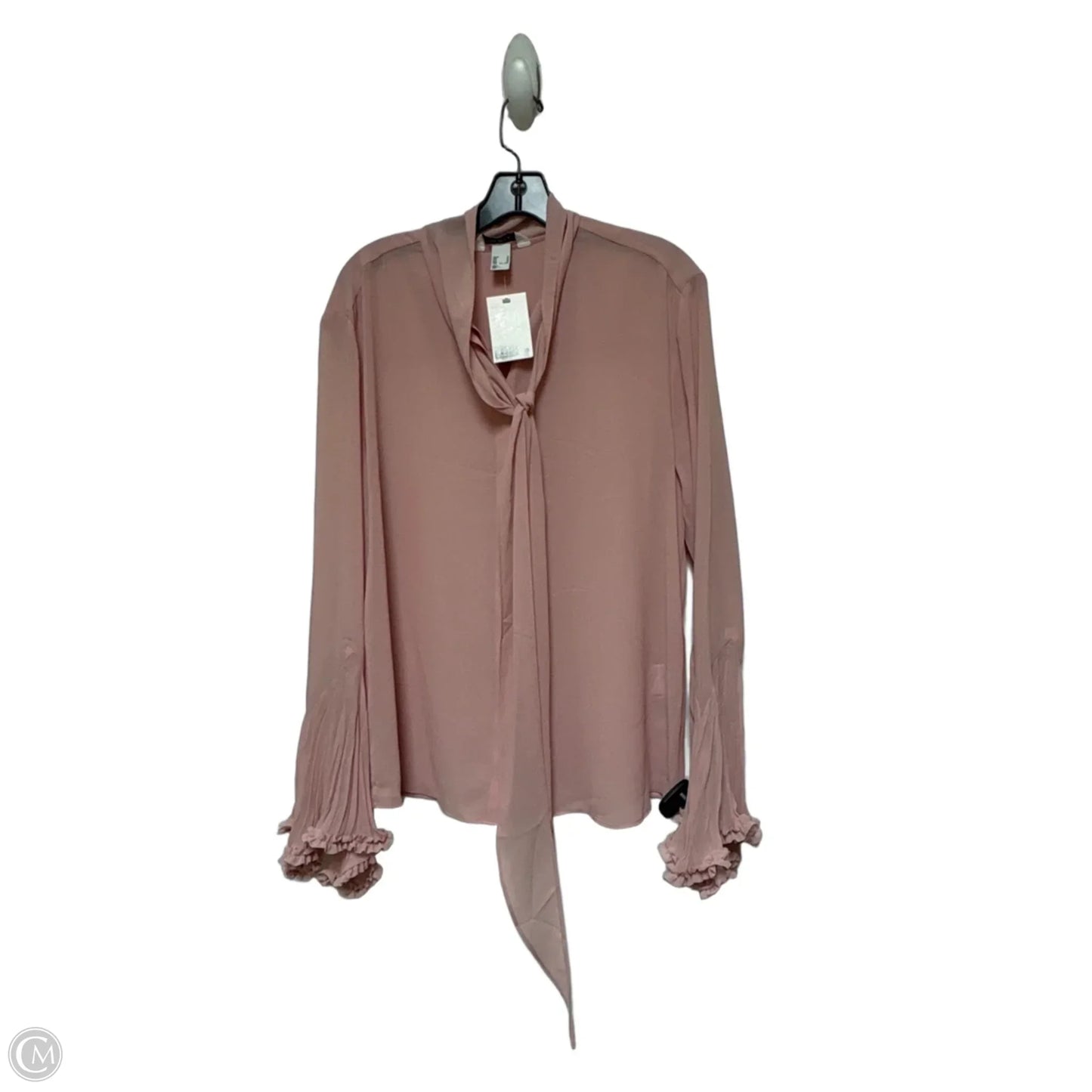 Top Long Sleeve By H&m In Pink, Size: M