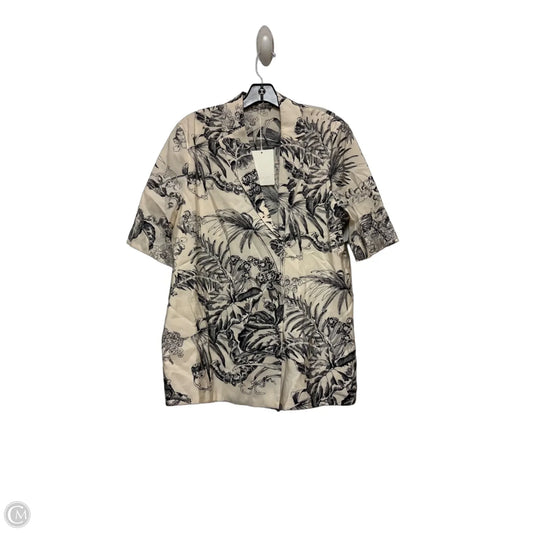 Top Short Sleeve By Cos In Black & Tan, Size: M