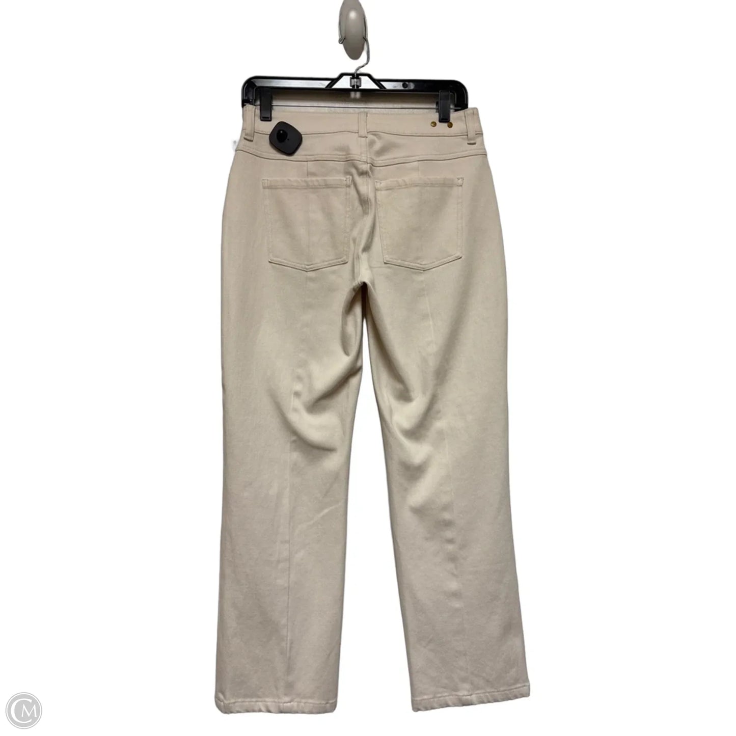 Jeans Cropped By Cabi In Cream Denim, Size: 2