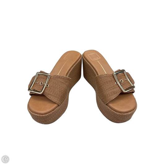 Sandals Heels Platform By Dolce Vita In Brown, Size: 8.5