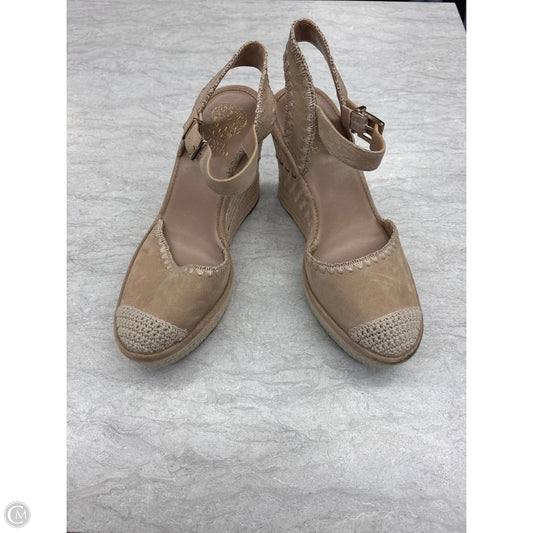 Shoes Heels Wedge By Vince Camuto In Tan, Size: 8.5