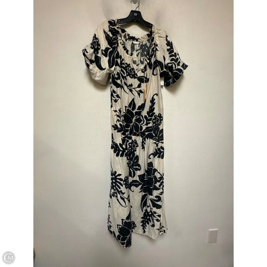 Dress Casual Maxi By H&m In Black & Cream, Size: S