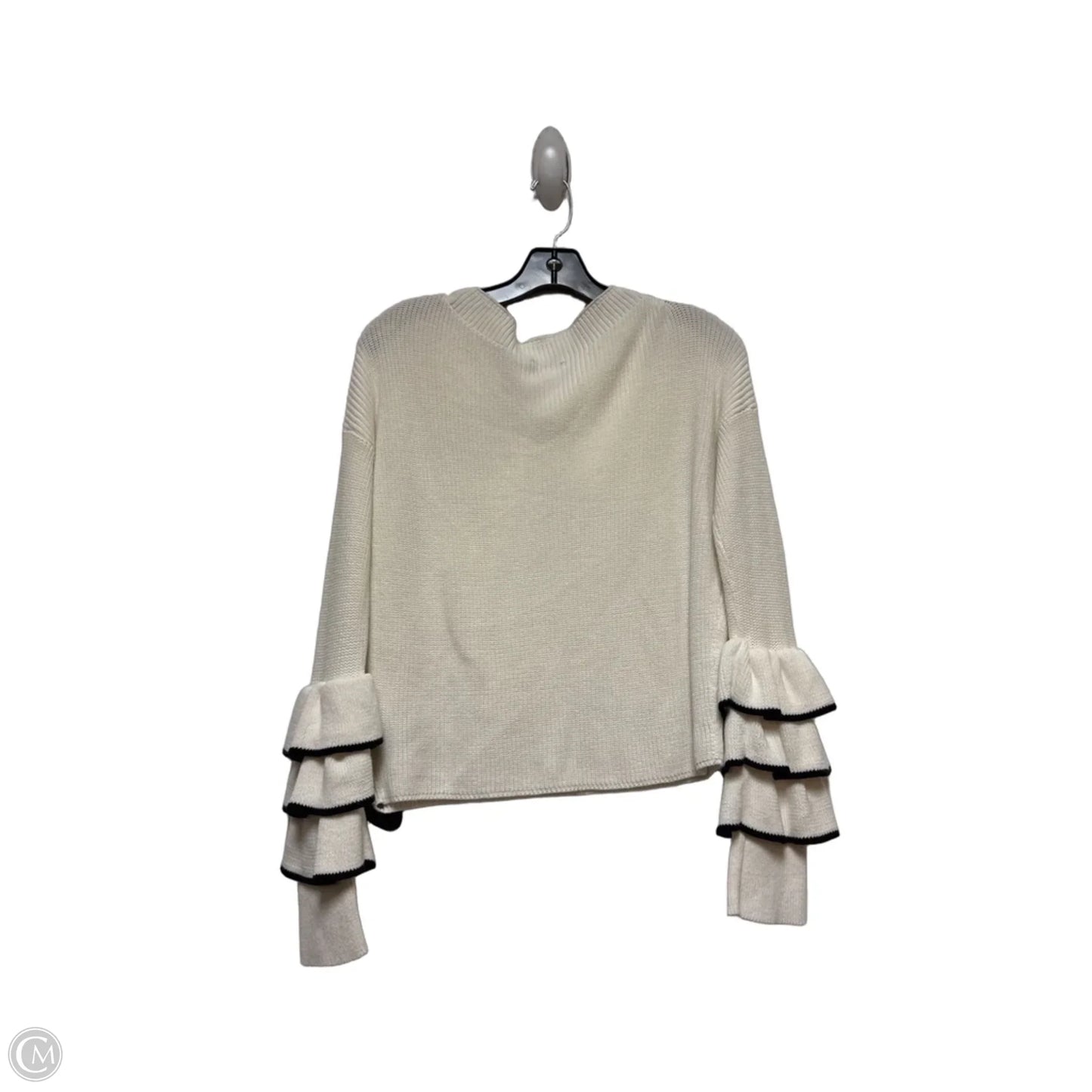 Top Long Sleeve By Express In Black & White, Size: M
