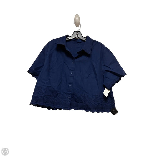 Top Short Sleeve By Roller Rabbit In Blue, Size: L