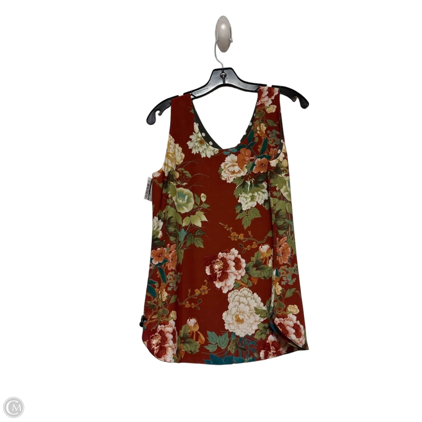 Top Sleeveless By Chicos In Floral Print, Size: S