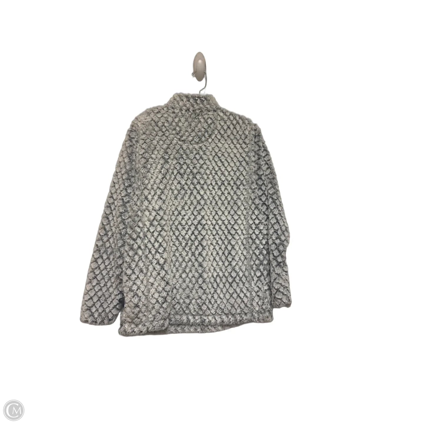 Jacket Faux Fur & Sherpa By Simply Southern In Black & White, Size: S