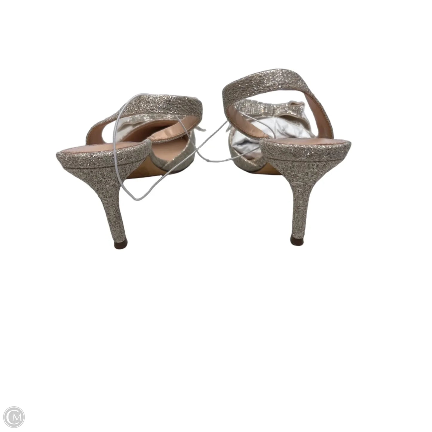 Shoes Heels Kitten By Clothes Mentor In Gold, Size: 8.5