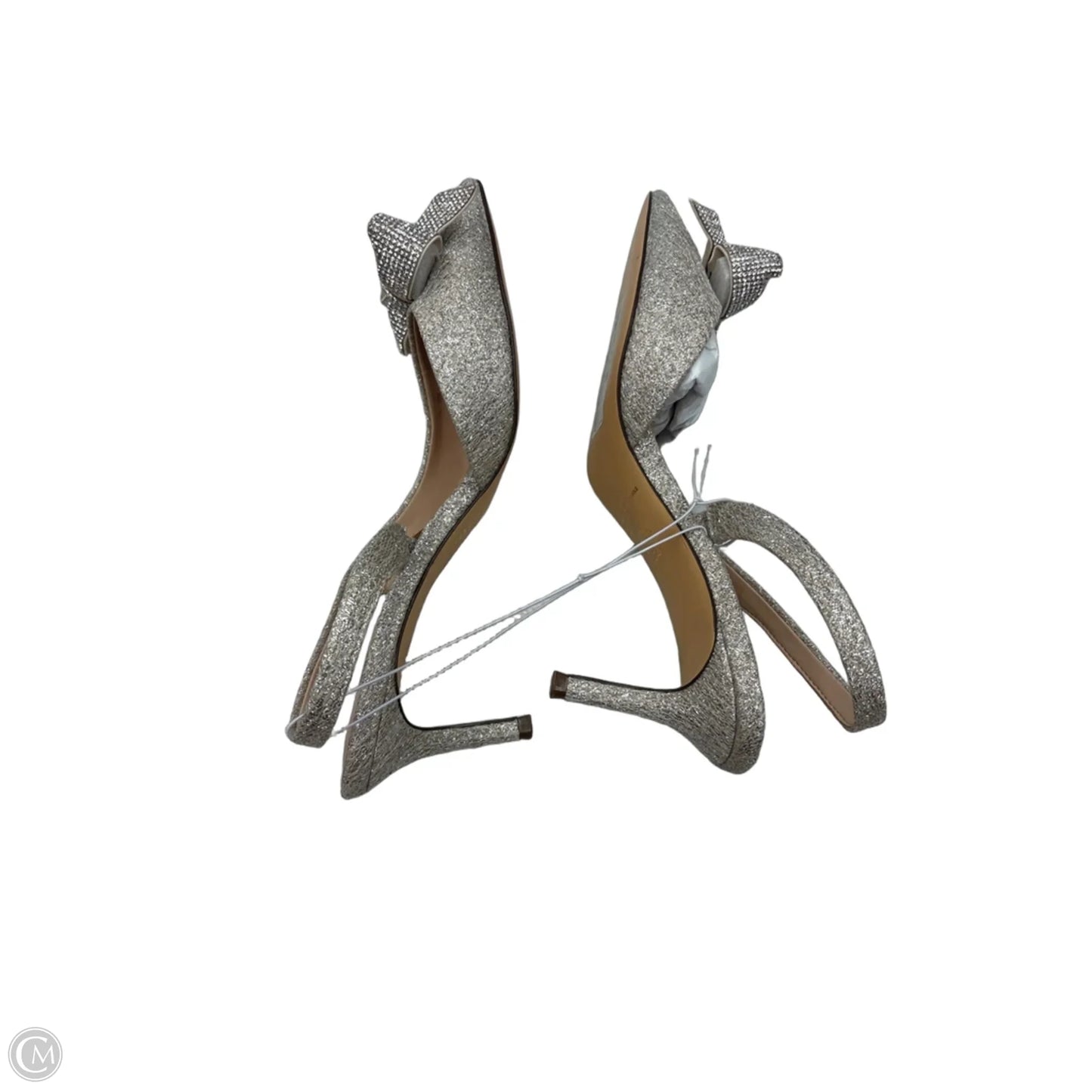 Shoes Heels Kitten By Clothes Mentor In Gold, Size: 8.5