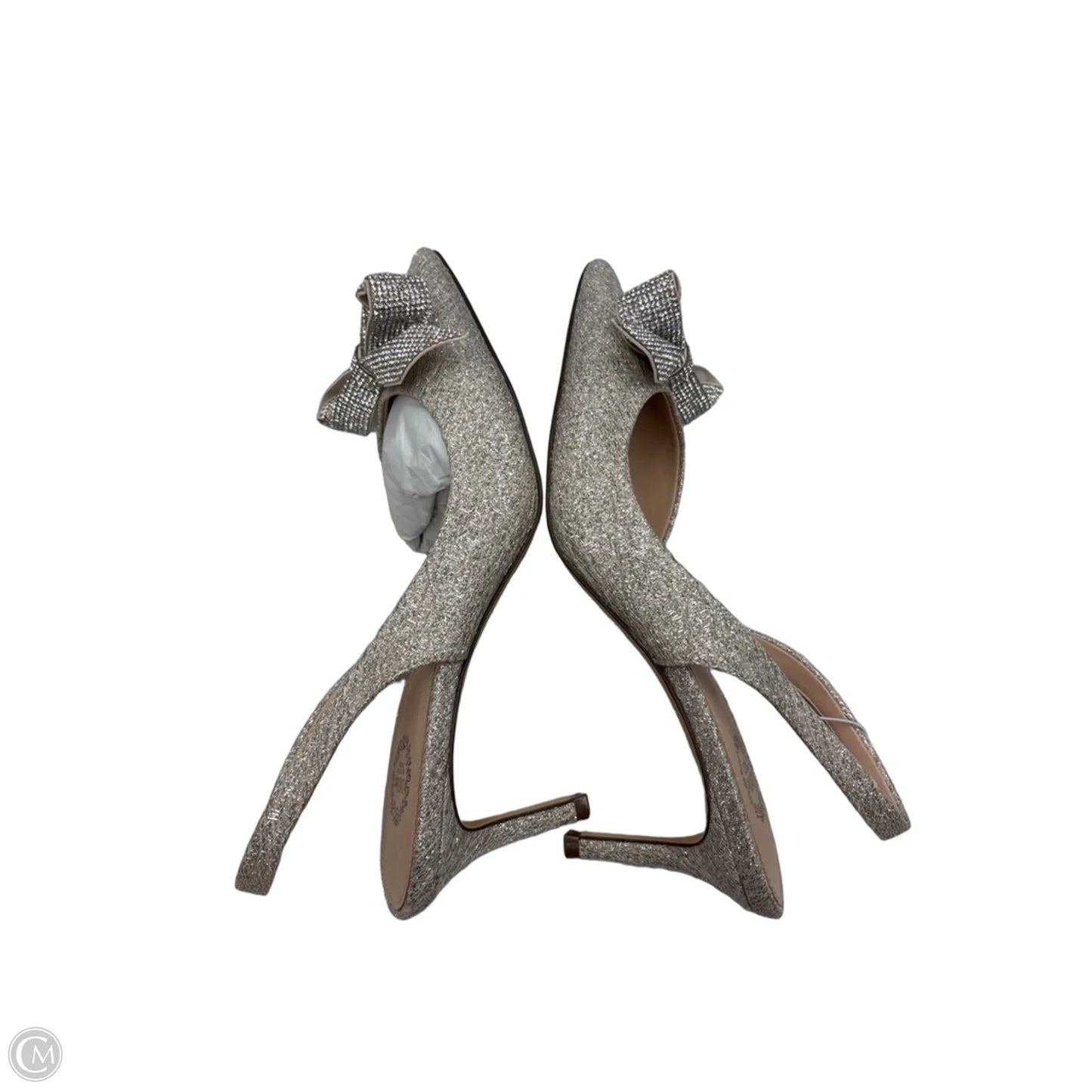 Shoes Heels Kitten By Clothes Mentor In Gold, Size: 8.5