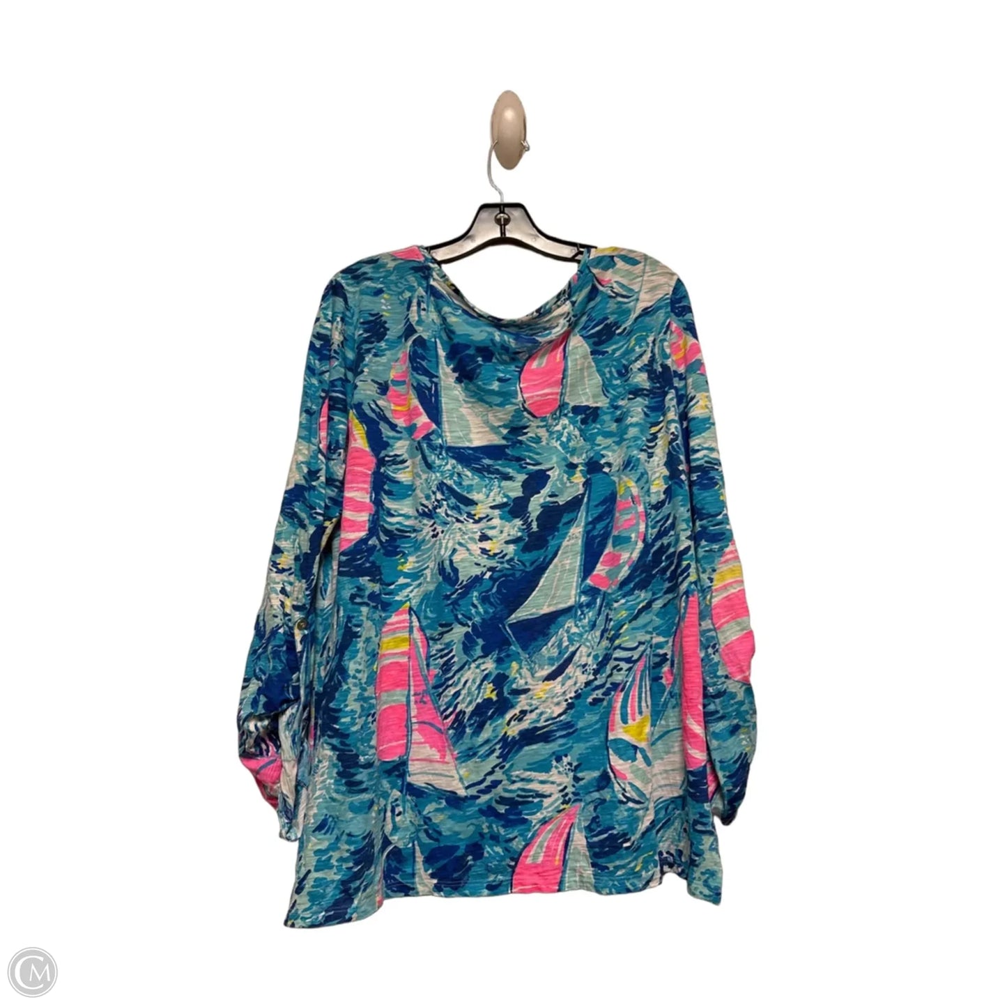 Top Long Sleeve Designer By Lilly Pulitzer In Nautical Print, Size: Xl