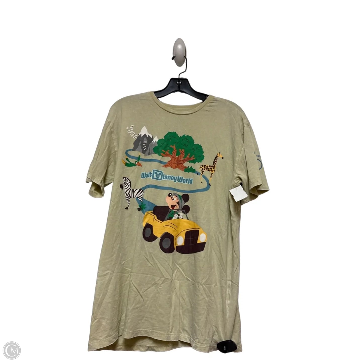 Top Short Sleeve By Disney Store In Tan, Size: M