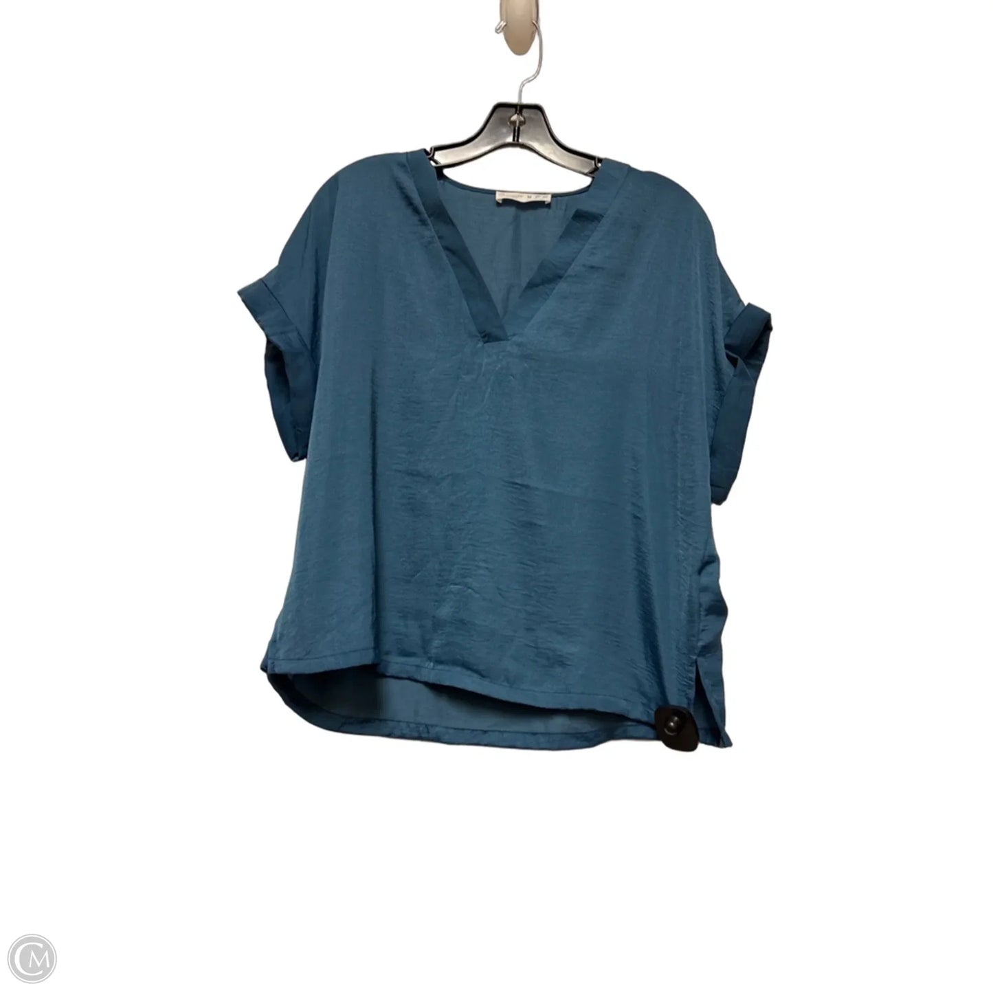 Top Short Sleeve By Primark In Blue, Size: M