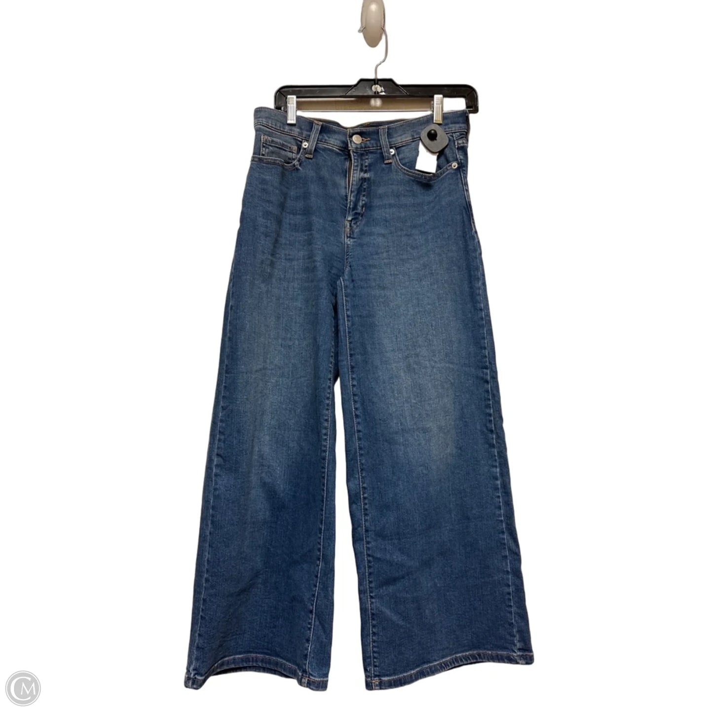 Jeans Wide Leg By Banana Republic In Blue Denim, Size: 4