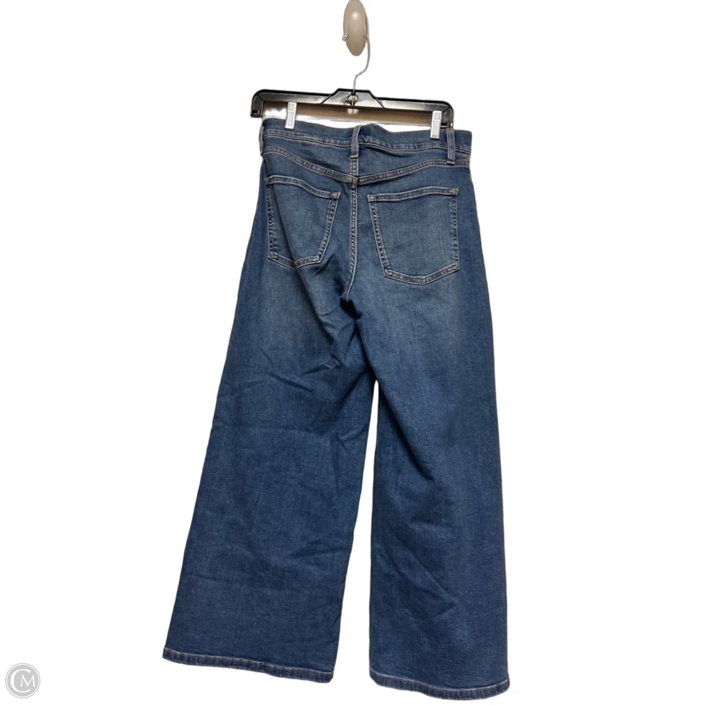 Jeans Wide Leg By Banana Republic In Blue Denim, Size: 4