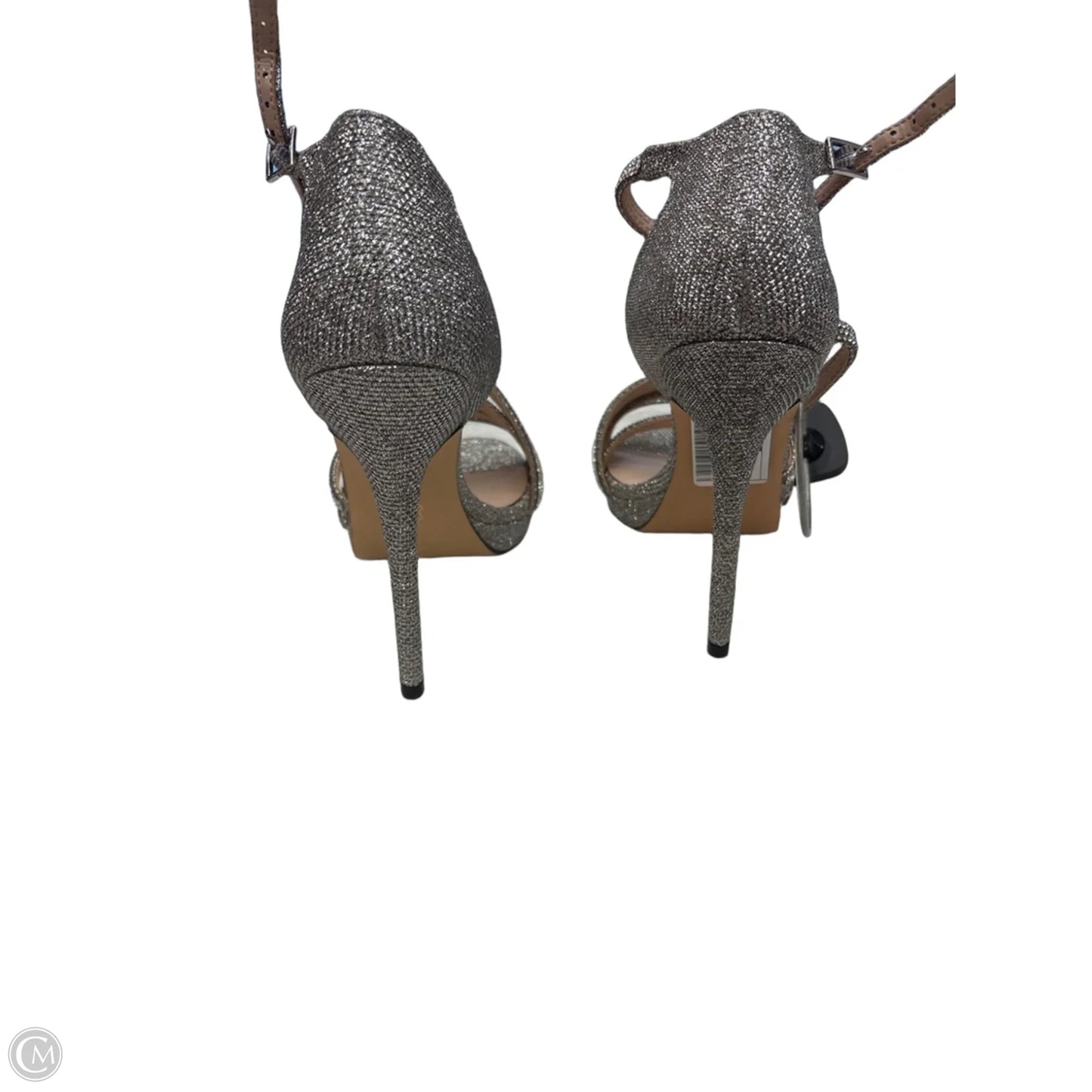Sandals Heels Stiletto By Nina In Silver, Size: 10