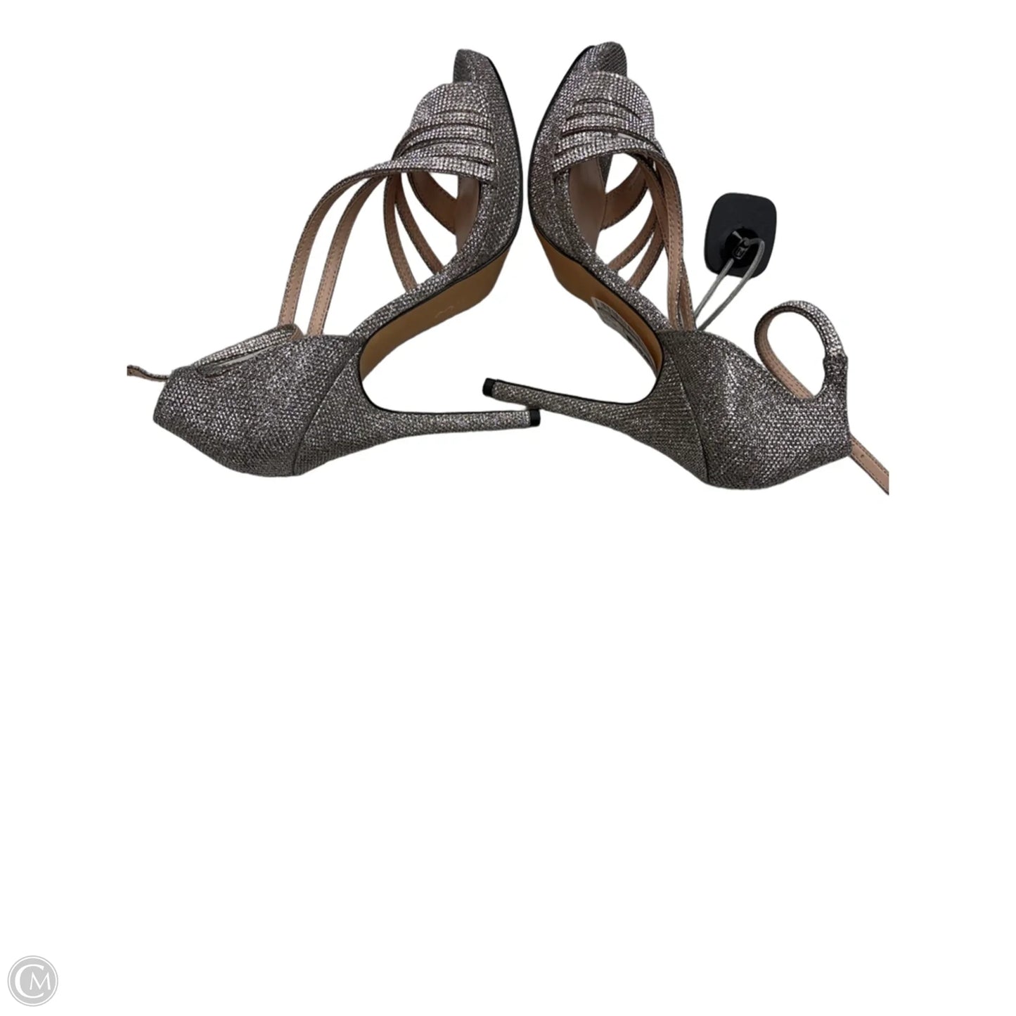 Sandals Heels Stiletto By Nina In Silver, Size: 10