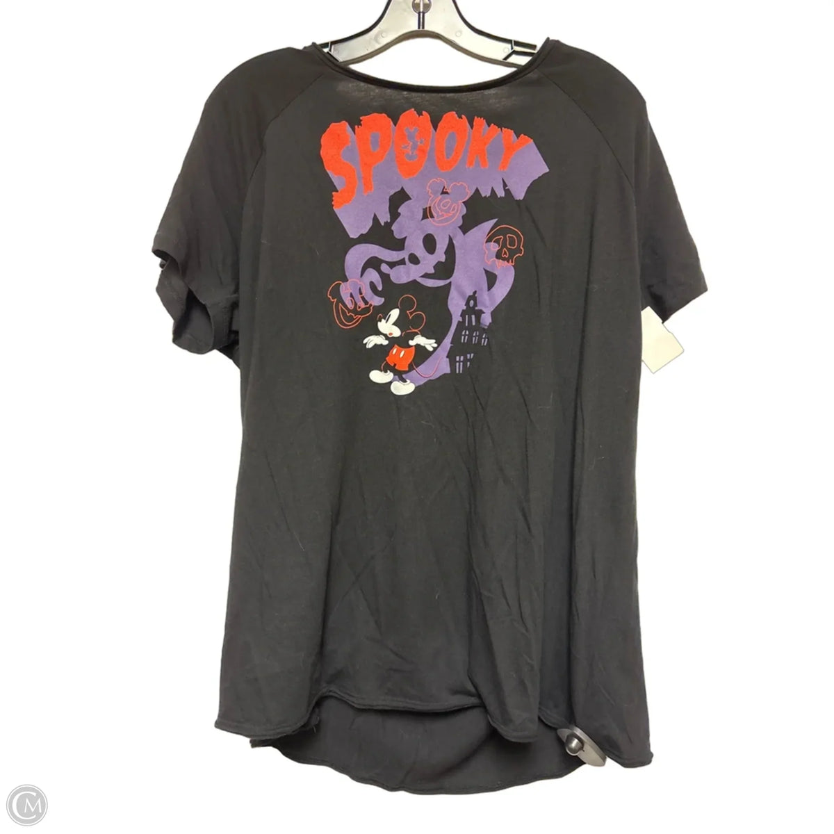 Top Short Sleeve Basic By Disney In Black, Size: 2x