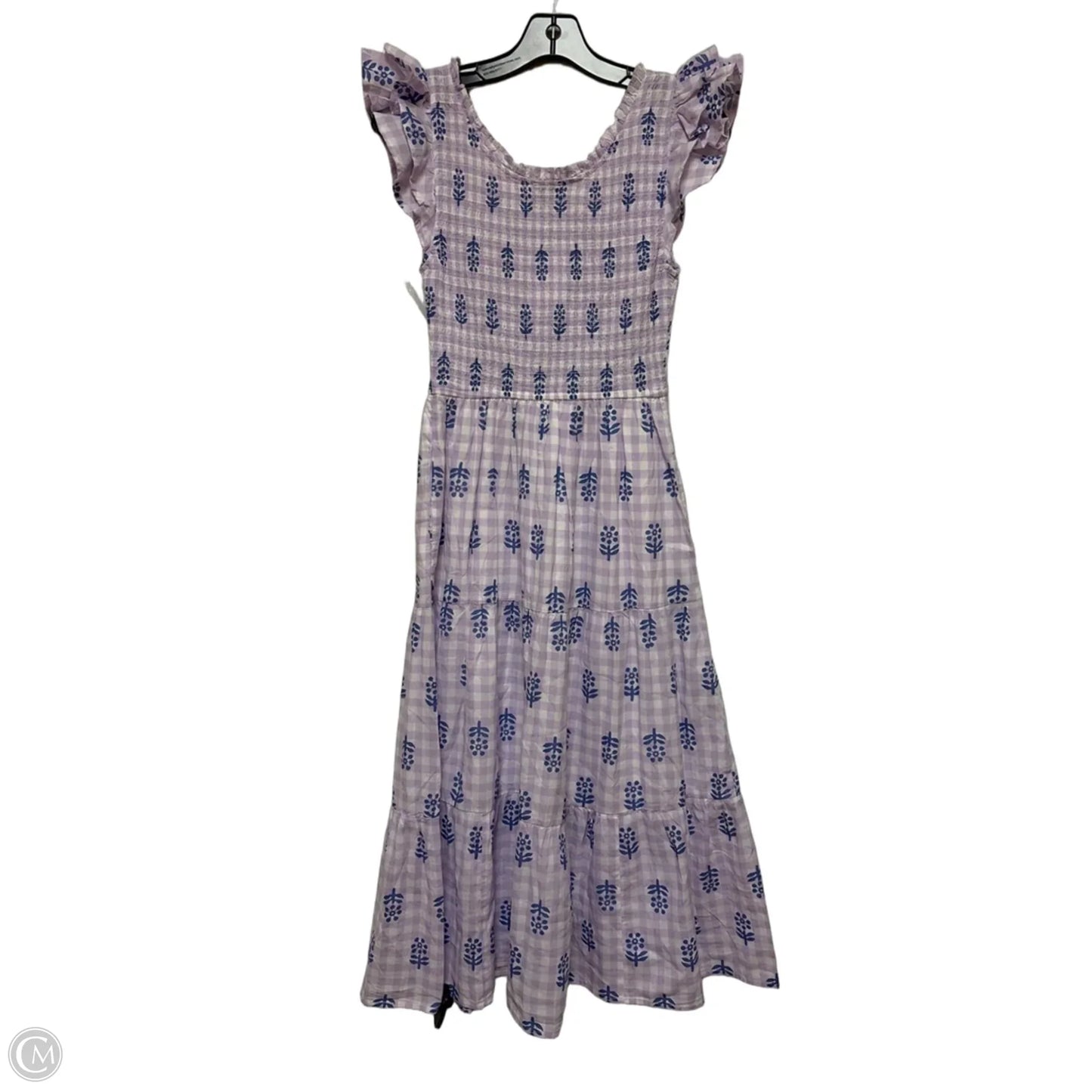Dress Casual Midi By J. Crew In Blue & Purple, Size: Xs