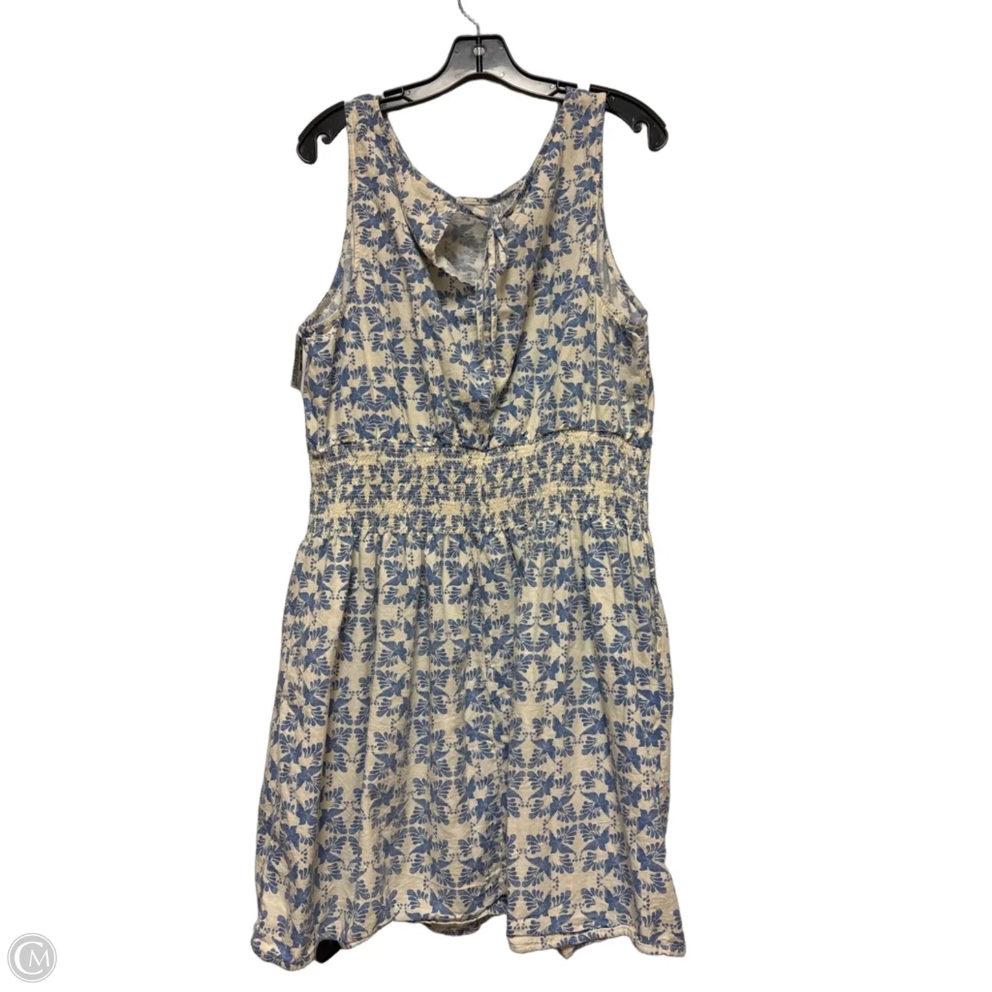 Dress Casual Short By Universal Thread In Blue & White, Size: Xxl