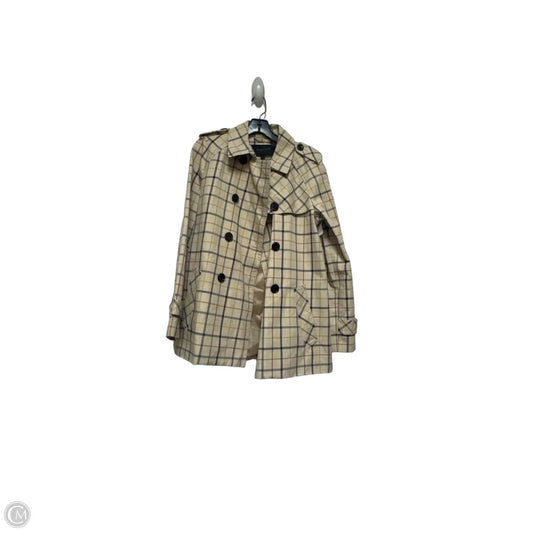 Coat Designer By Coach In Plaid Pattern, Size: L