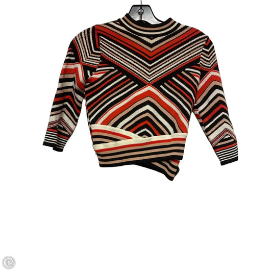 Top Short Sleeve By River Island In Black & Orange, Size: S