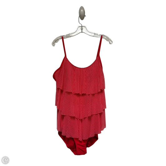 Swimsuit By Clothes Mentor In Red & White, Size: Xl