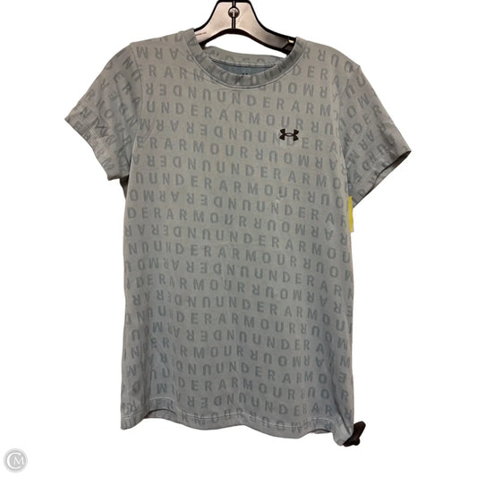 Athletic Top Short Sleeve By Under Armour In Blue, Size: S