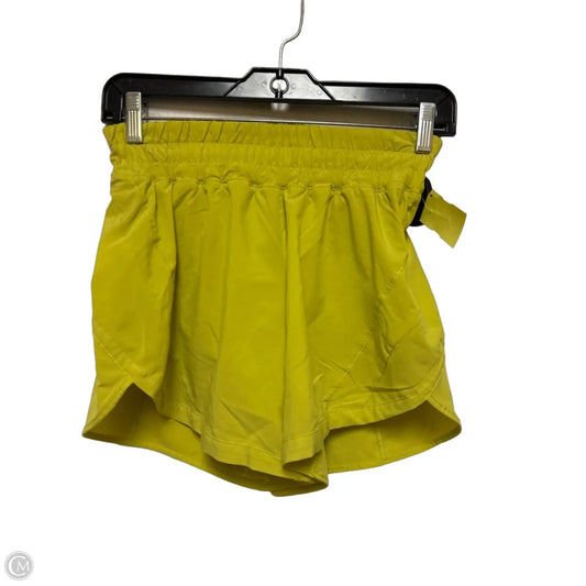 Athletic Shorts By Lululemon In Chartreuse, Size: 4