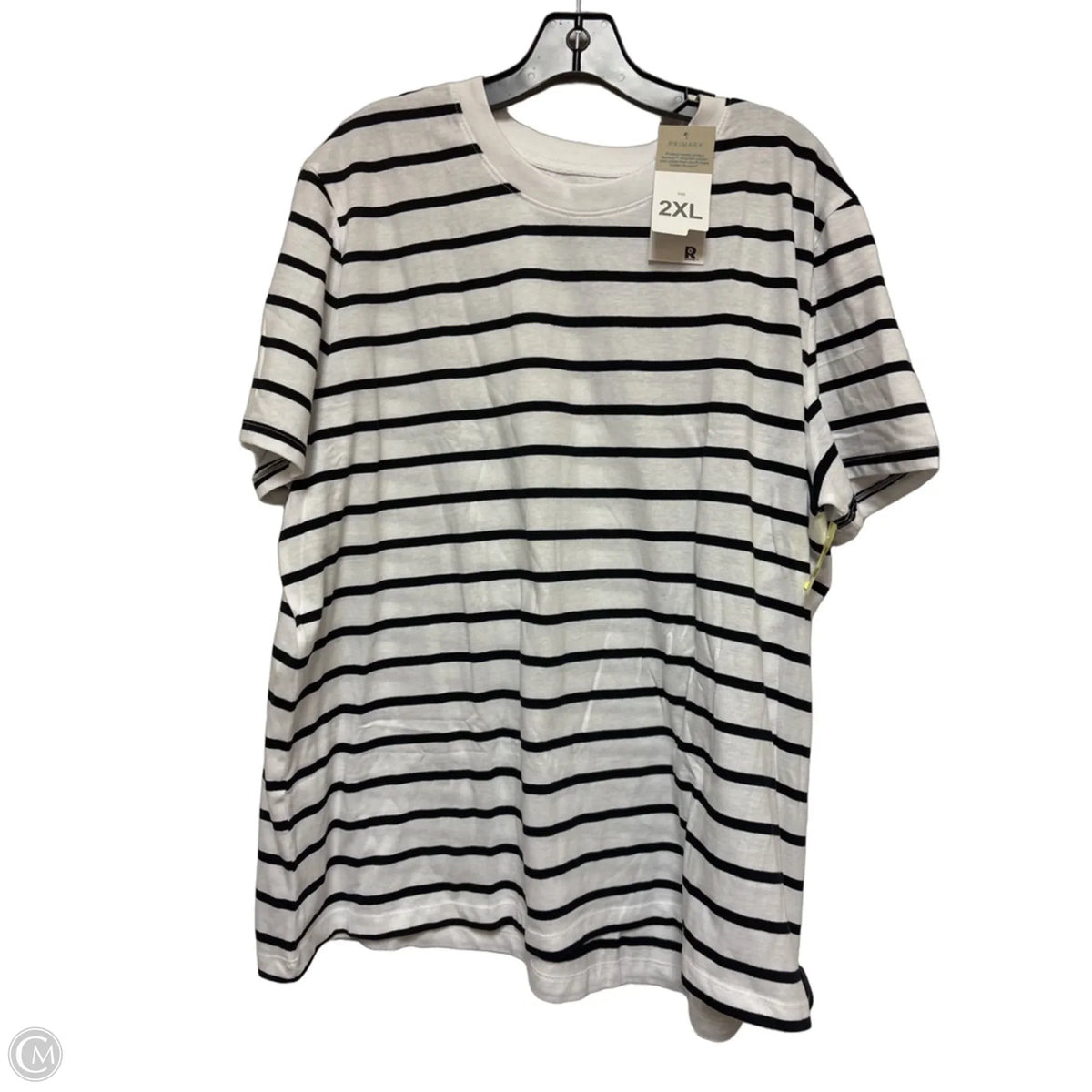 Top Short Sleeve Basic By Primark In Striped Pattern, Size: 2x