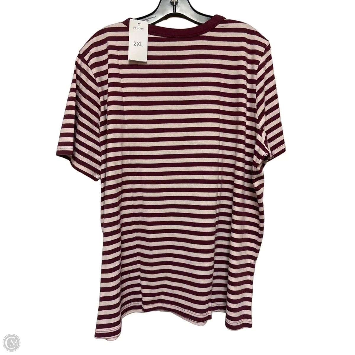 Top Short Sleeve Basic By Primark In Striped Pattern, Size: 2x