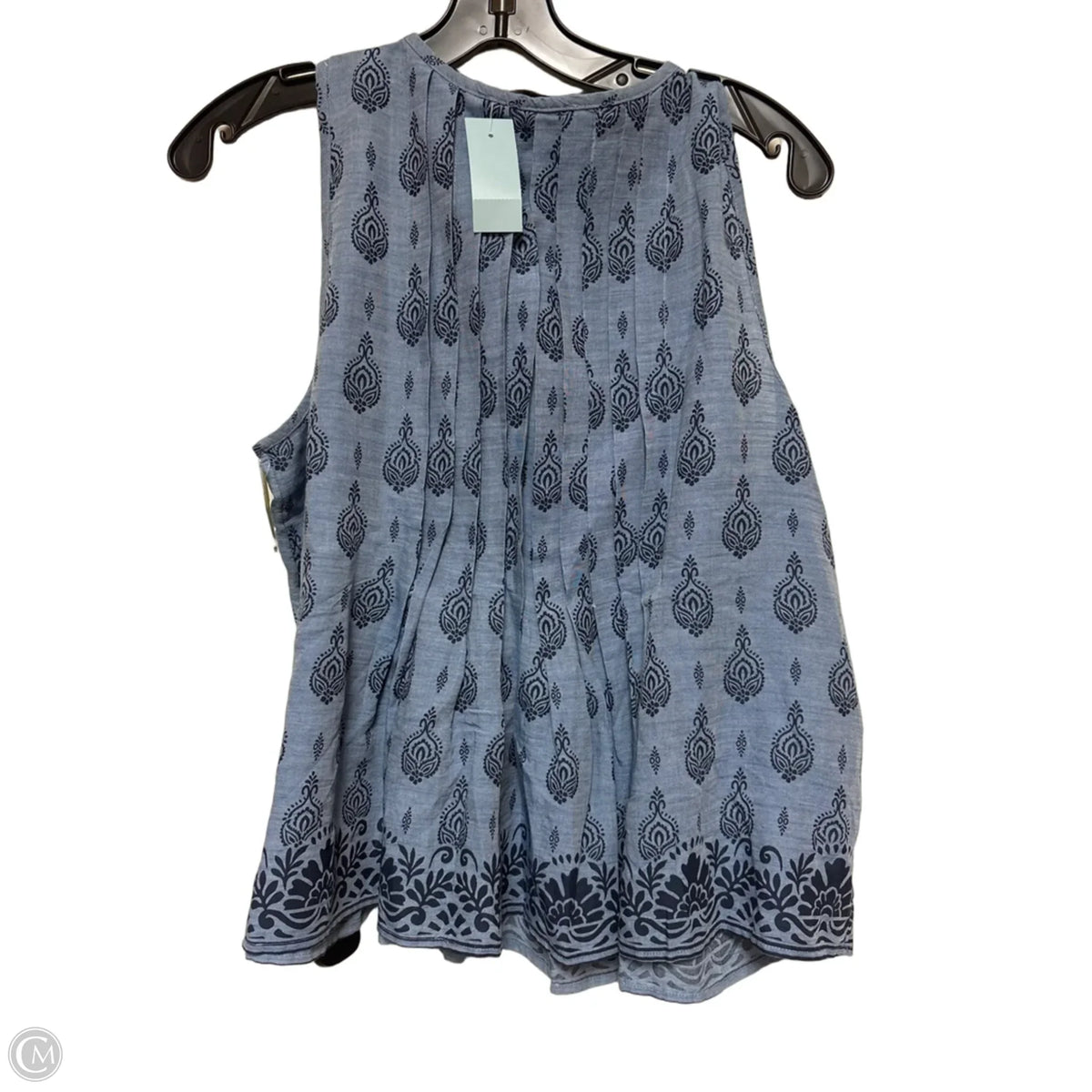 Top Sleeveless By Loft In Blue, Size: L