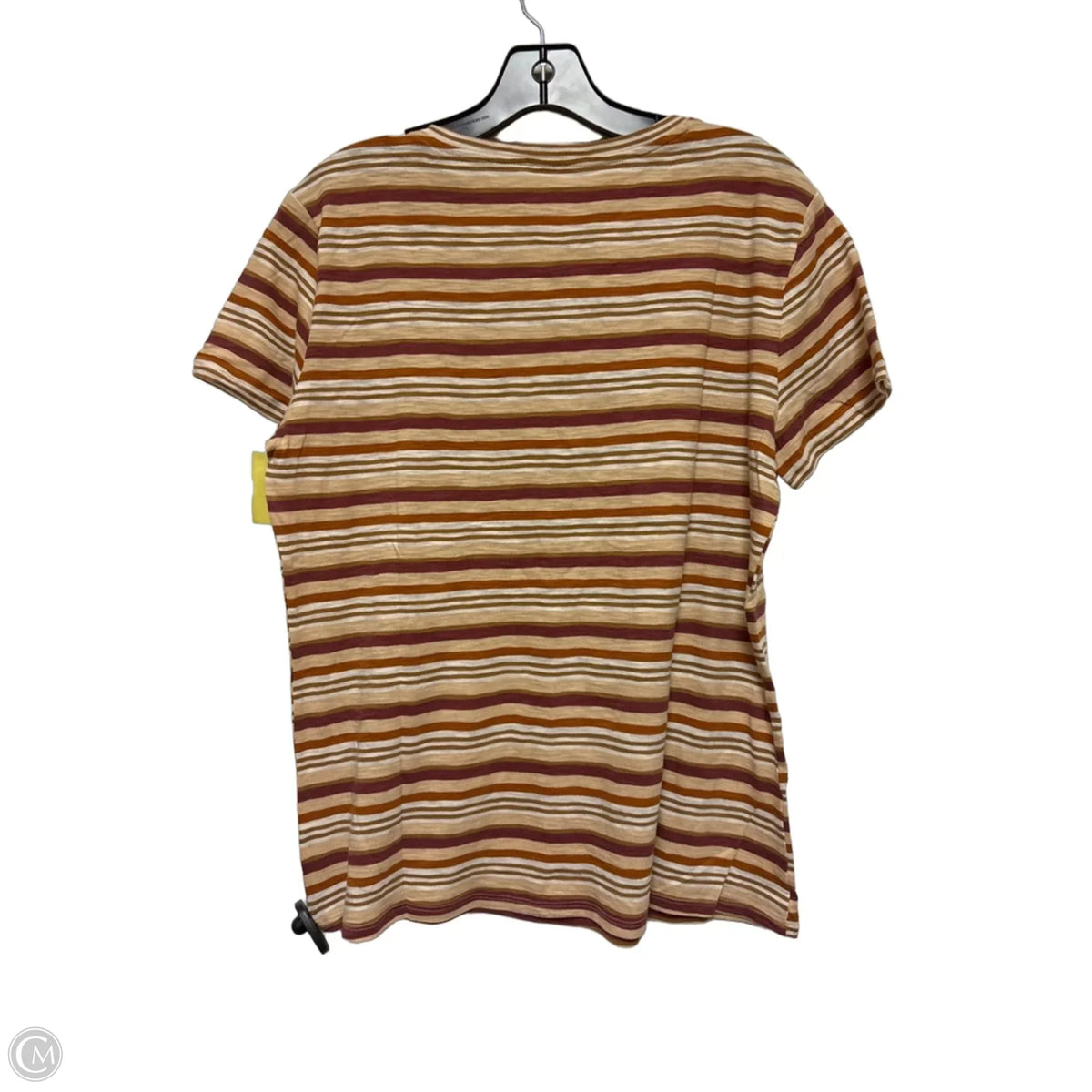 Top Short Sleeve Basic By Lc Lauren Conrad In Striped Pattern, Size: L