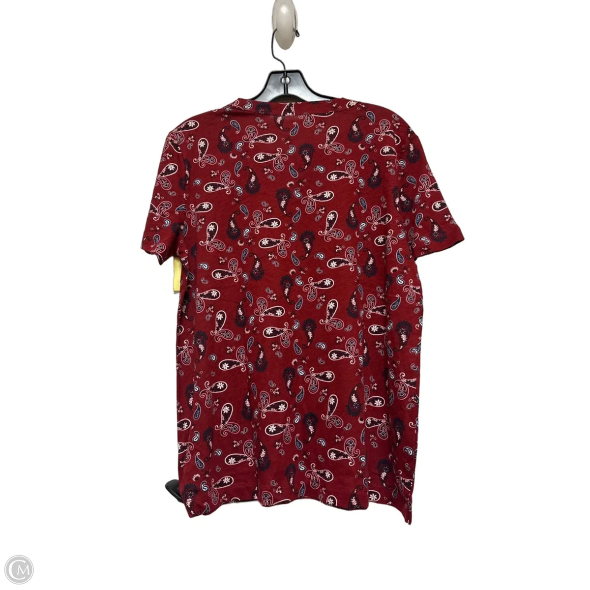 Top Short Sleeve Basic By Loft In Paisley Print, Size: L