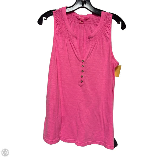 Top Sleeveless Designer By Lilly Pulitzer In Pink, Size: M