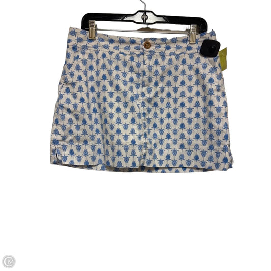 Skort Designer By Lilly Pulitzer In Blue & White, Size: 8
