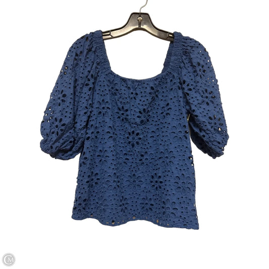 Top Short Sleeve Designer By Lilly Pulitzer In Blue, Size: S