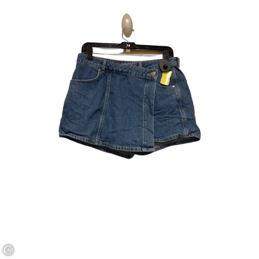 Skort By Zara In Blue Denim, Size: 8