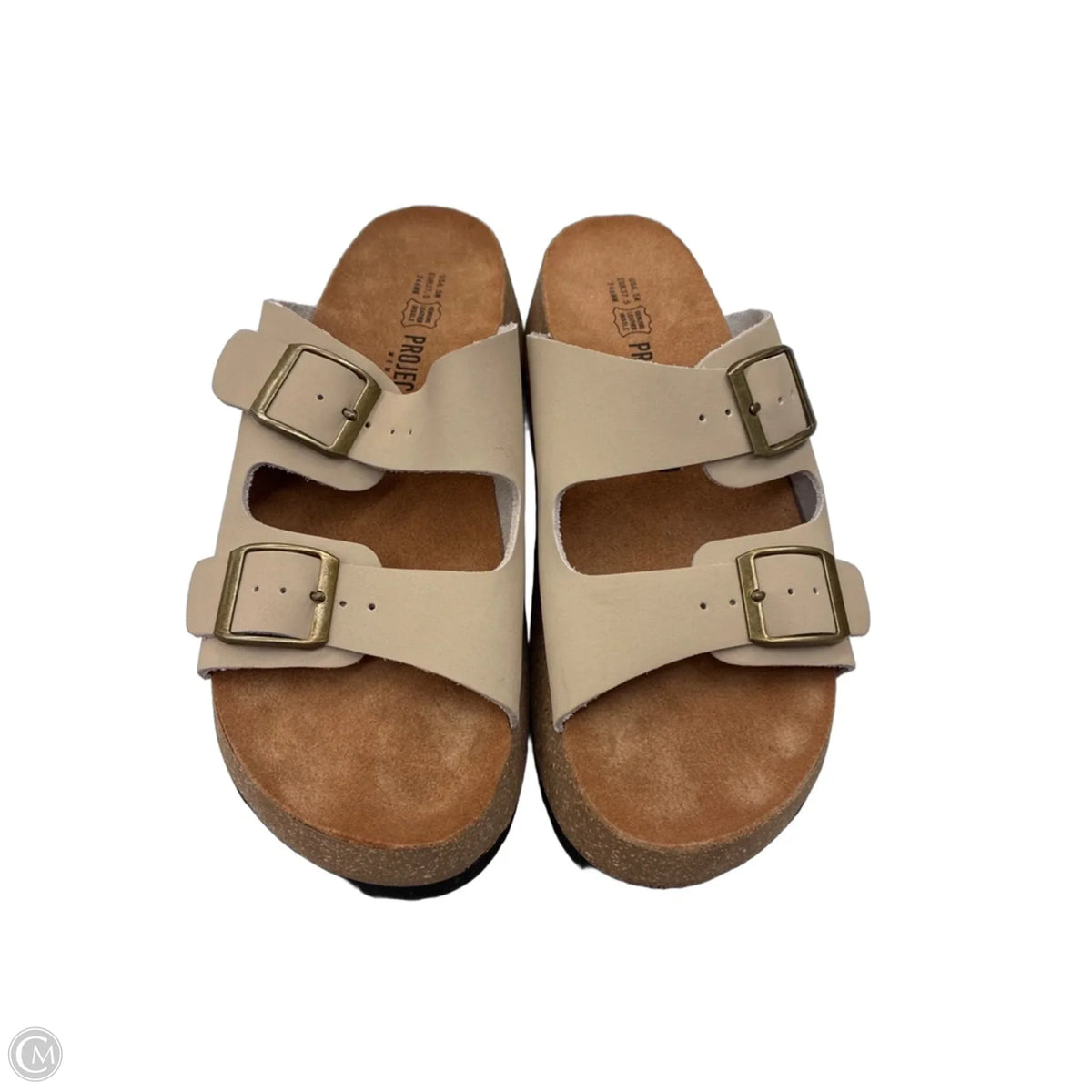 Sandals Heels Platform By Project Cloud In Tan, Size: 6.5