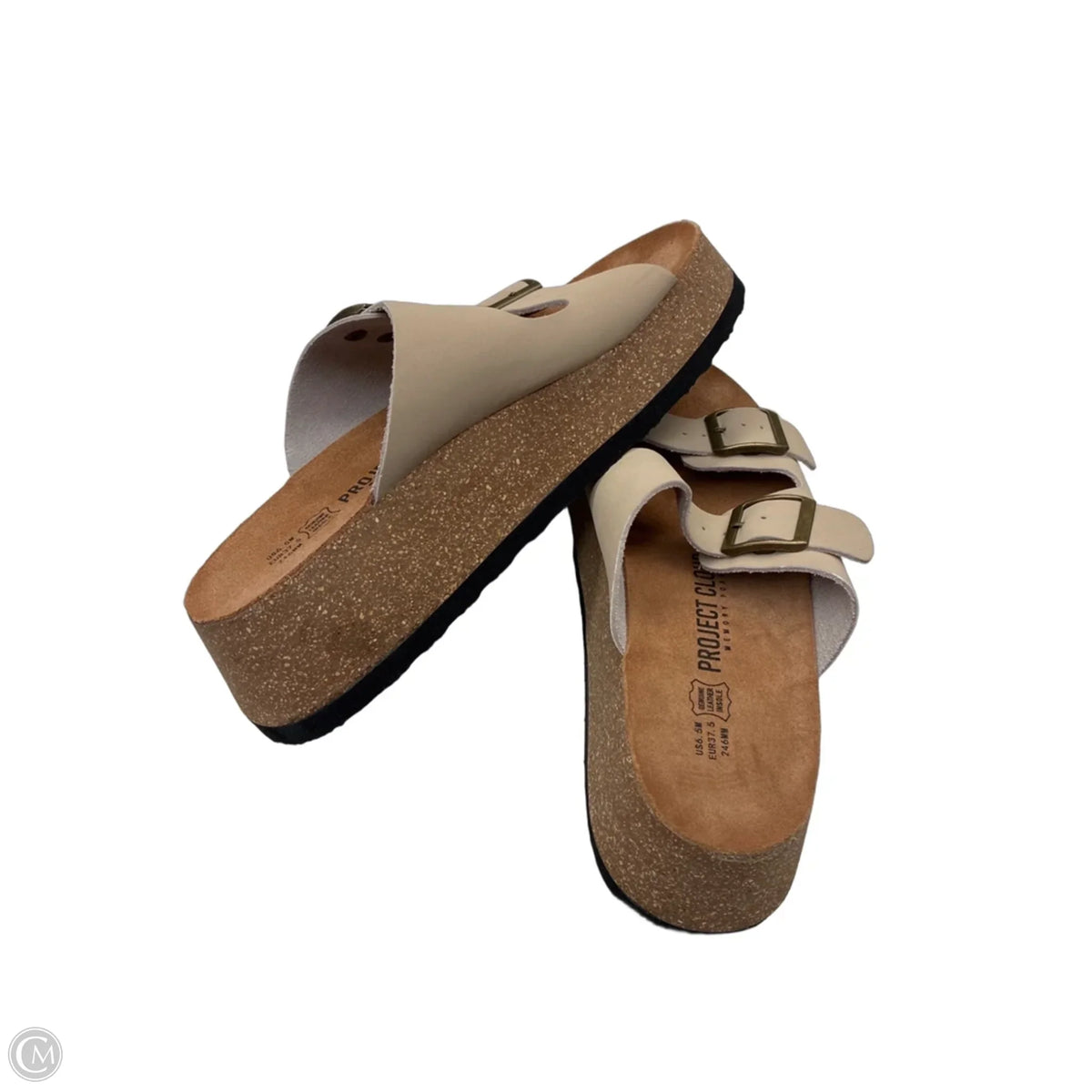 Sandals Heels Platform By Project Cloud In Tan, Size: 6.5