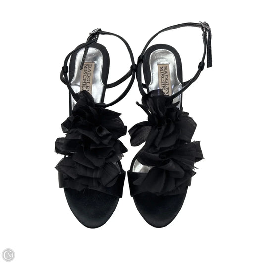 Sandals Heels Stiletto By Badgley Mischka In Black, Size: 9