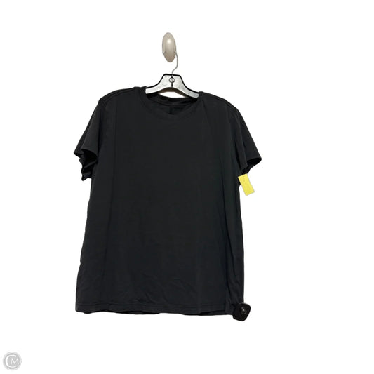 Athletic Top Short Sleeve By Lululemon In Black, Size: M
