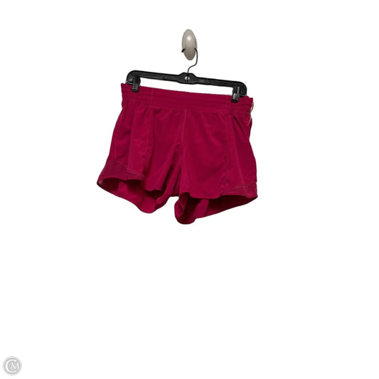 Athletic Shorts By Lululemon In Pink, Size: 8