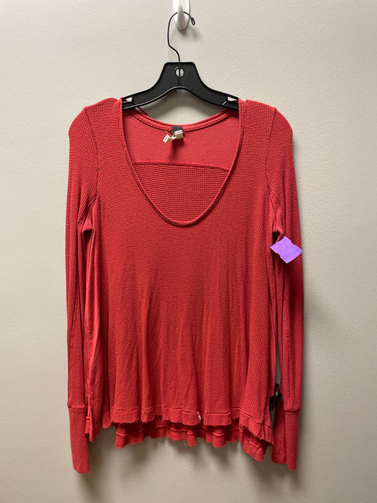 Top Long Sleeve By We The Free In Red, Size: Xs